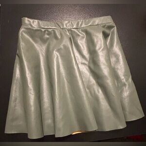 H&M Stylish Green Mini Skirt